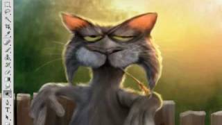 Speed Painting Cartoon Cat character