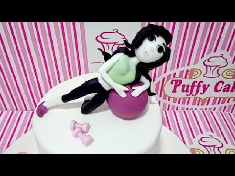 fitness-cake:-fondant-girl-topper-cake-design-ideas-2019