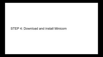NodeMCU Step 4: Download and install Minicom