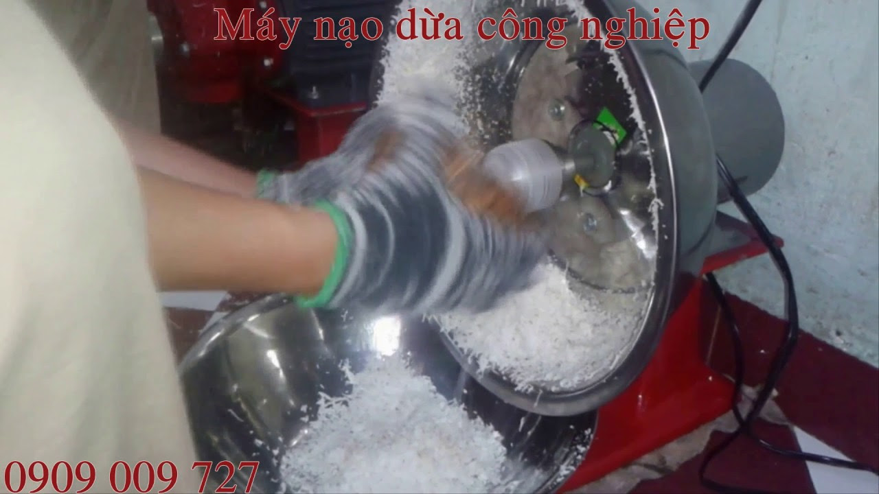 Máy nạo dừa công nghiệp - youtube