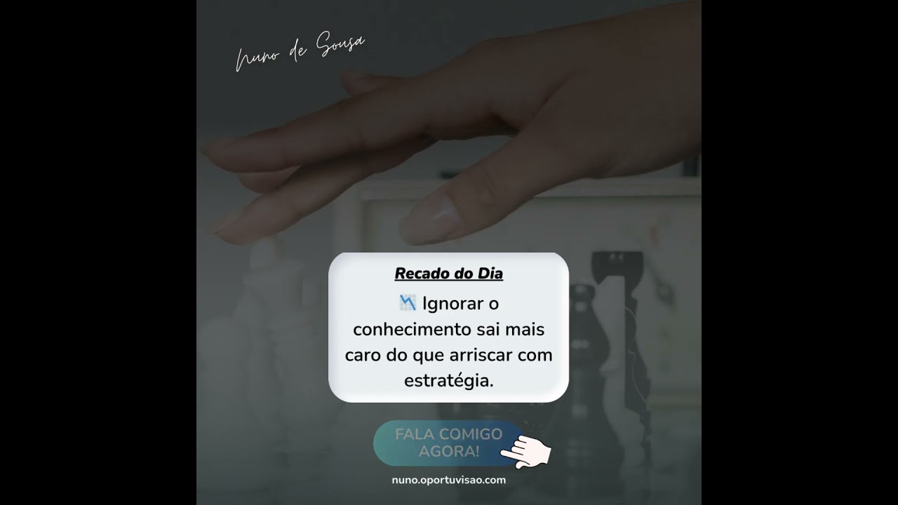 📉 Ignorar o conhecimento sai mais caro do que arriscar com estratégia. 