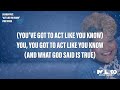 LaShun Pace  - Act Like You Know (Lyric Video)