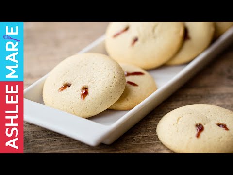 Vampire bite cookies - Raspberry Jam filled sugar cookies