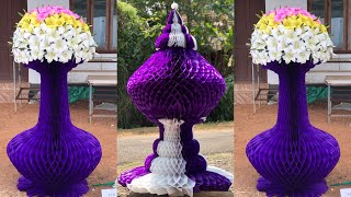 Pindi Perunnal Flower Making Pindi Decoration Ideas Pindi Decoration Tutorial Easy Aloor 2023