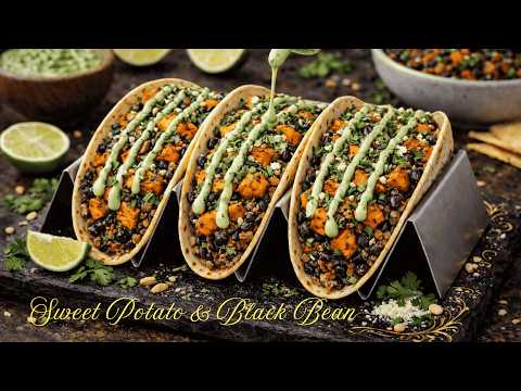 I Can't Believe These Are Meatless Tacos! Sweet Potato & Black Bean Tacos!