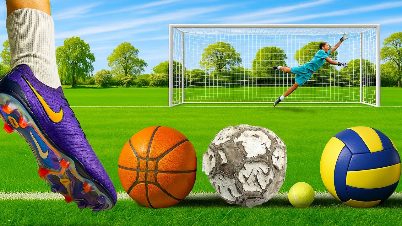 Scoring 1 AMAZING Goal with every MULTI BALL (Football)