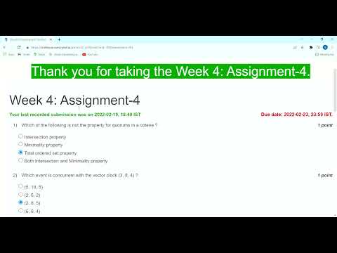NPTEL |Cloud Computing and Distributed Systems |Week 4 |ASSIGNMENT ANSWERS |100% All Correct Answers