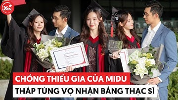 Chồng thiếu gia của Midu tháp tùng vợ nhận bằng Thạc sĩ, đi đâu cũng ôm eo bà xã