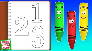 Crayons Numbers, Count 1 to 10 + More Learning Videos for Children