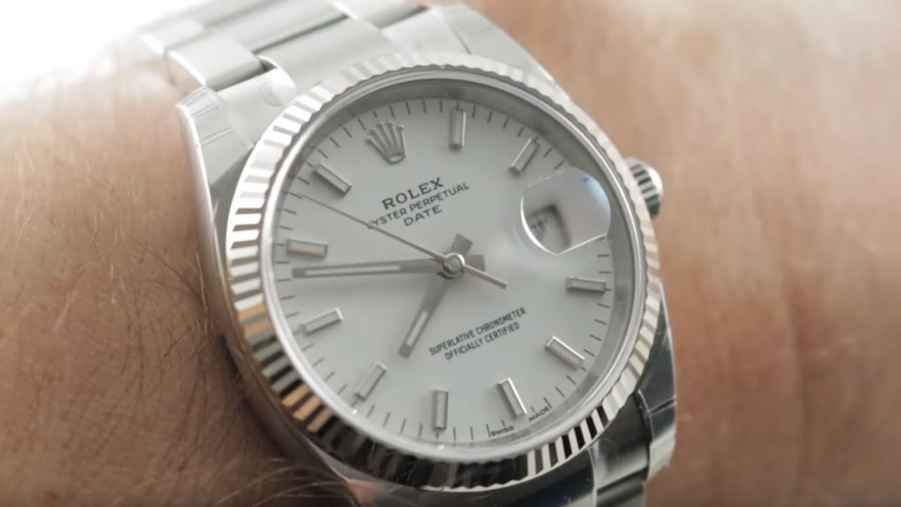astronaut gradvist Zoo om natten Rolex Oyster Perpetual Date 34 (115234) Luxury Watch Review - YouTube