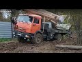 КамАЗ 6x6 кран на бездорожье