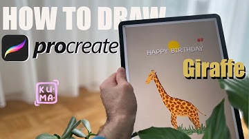 How to draw a giraffe | Procreate Tutorial