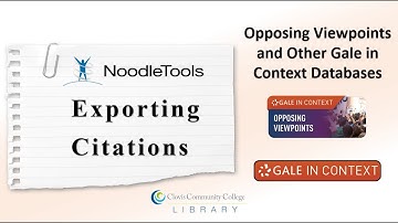 NoodleTools Help: Exporting Citations from Opposing Viewpoints/Gale Databases