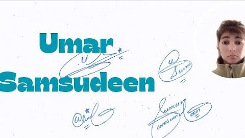 Umar Samsudeen name signature with arooj