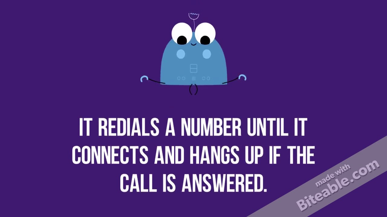 Auto Redial | Redial until you connect.