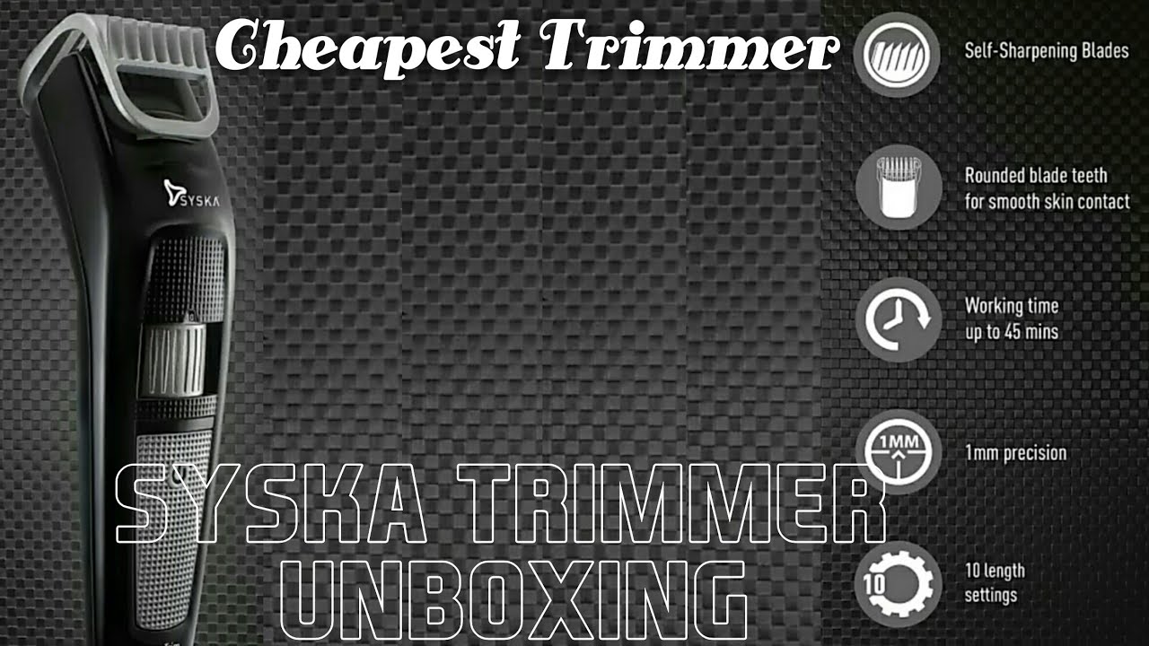 syska ht100 trimmer charger