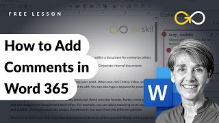 How to Add Comments in a Word Document | Microsoft Word 365 - Advanced Course