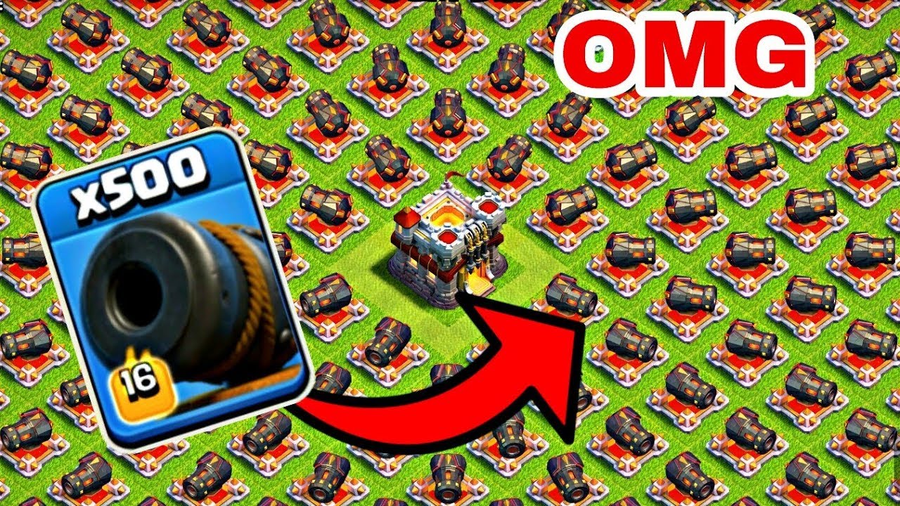 500 Max Cannon VS 500 Cannon Cart attack on COC private server | WHO WILL WIN ?