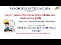 Exploring Small Hydro and Tidal Energy | Basic in Engineering | SNS Institutions