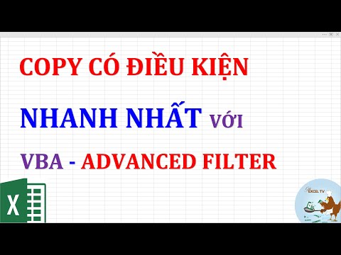 Video VBA Advanced Filter - Copy có điều kiện nhanh nhất... - youtube