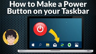 Add a power button on your taskbar | how to | Easy way | Fix | 2021 💻⚙️🐞