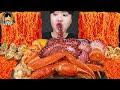 ASMR MUKBANG 해물찜 & 대왕 문어 & 킹크랩 FIRE Noodle & Spicy Seafood & Octopus & King crab EATING SOUND!