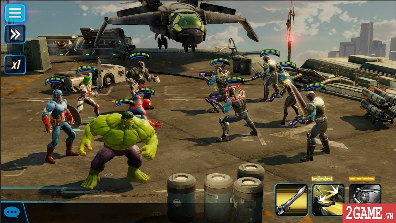 Chơi thử Marvel Strike Force Mobile - Game về biệt đội siêu anh hùng Marvel - YouTube