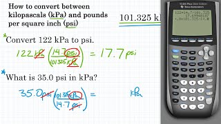 How to Convert Pressure Units: kPa & psi