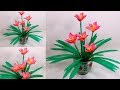 How to Make Very Beautiful & Creative Rain Lily Paper Flowers|Paper Flower| Jarine's Crafty Creation