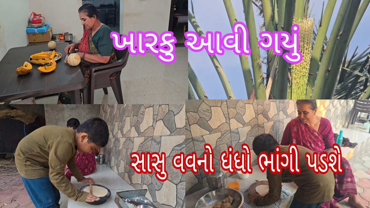 સાસુ વવનો ધંધો ખતરામાં ||ખારકુ આવી ગયું||#village #food #dailyvlog 