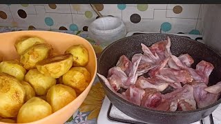 КАЗАН КЕБАБ ИЗ КУРИЦЫ!!  ДОМАШНЕЕ  МОРОЖЕНОЕ ИЗ СЛИВОК.