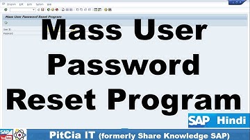 SAP password reset automation solution | #saphindi #pitciait