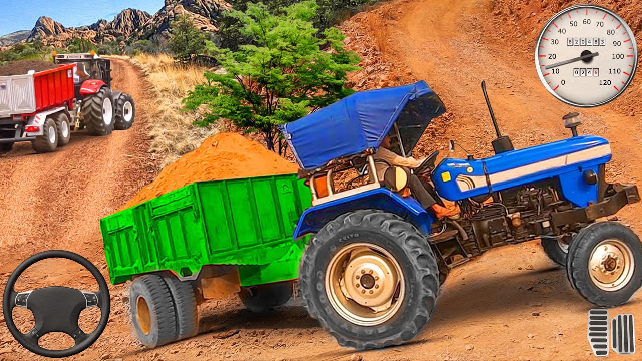 Cargo Tractor Trolley Farming Simulator - Offroad Heavy Transporter Driving 2022 - Android GamePlay