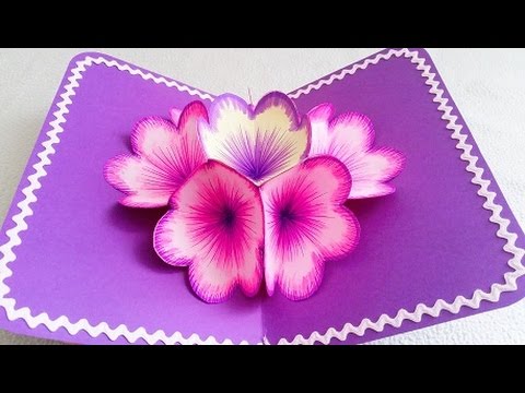 DIY 3D flower POP UP card