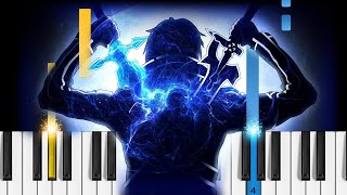 Video thumbnail of "Swordland - Sword Art Online Main Theme - EASY Piano Tutorial"