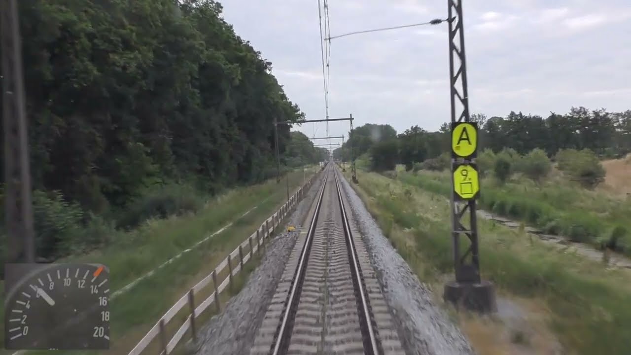 Поездка с машинистом из Зволле в Розендал. (со спидометром).