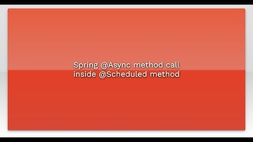 Spring @Async method call inside @Scheduled method