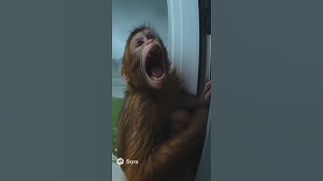 Monkey gets taken away by a tornado 😭 #soraai #ai #funny