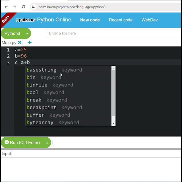 Add a two number using python - YouTube