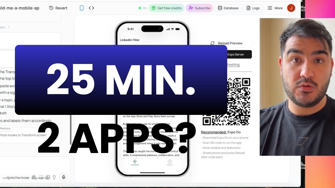 How to Build 2 AI Apps in 25 Minutes (No Coding) | LinkedIn AI Writer ...