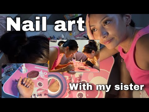 Learning nail art || spending my vacation time with sis|| life in delhi