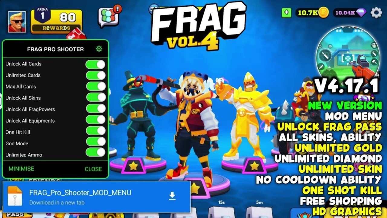 Frag Pro Shooter MOD MENU v4.17.0 | MOD APK | Unlock All Characters ABILITY | Unlimited coin diamond