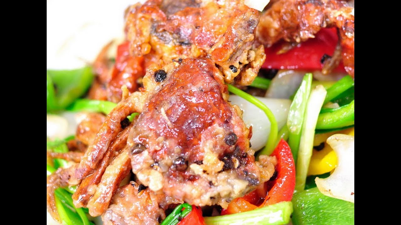 ปูนิ่มผัดพริกไทยดำ