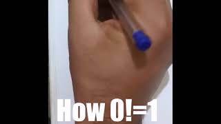 How 0! =1