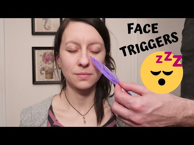 Real Person ASMR No Talking Face Triggers on me! Déclencheurs visuels sur moi, sans paroles