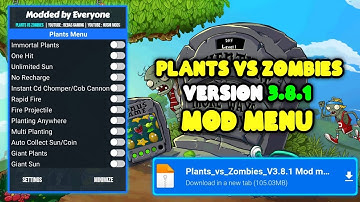 Plants Vs Zombies Mod menu V3.8.1
