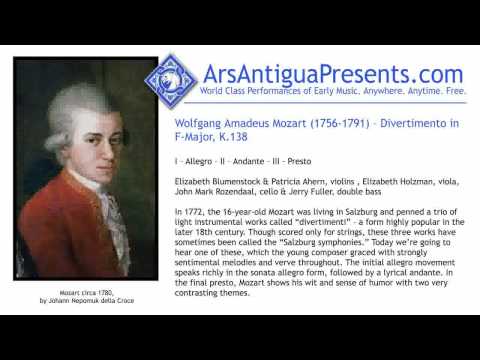 Wolfgang Amadeus Mozart (1756-1791) Divertimento in F-Majo