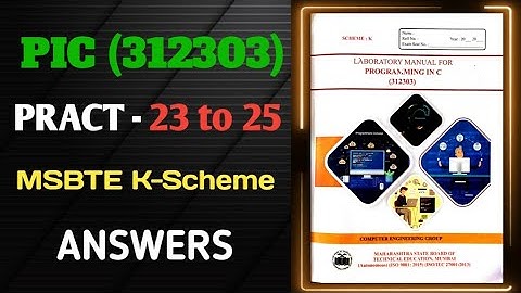 Programming in C|| 2nd Sem || Solutions #msbte #solution #labmanual #diploma