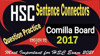 Sentence Connectors Board Question Practice (Comilla Board-2017)