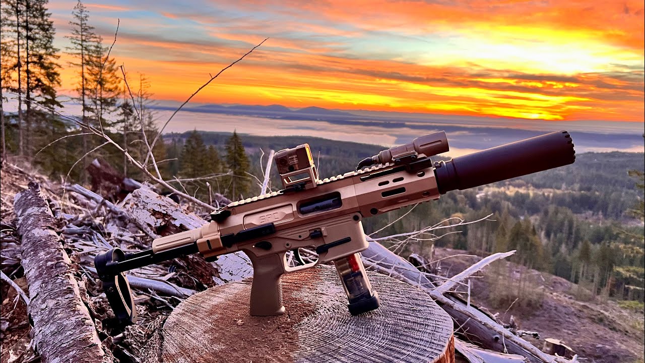 Spc9 Pro Pdw Fde with B&T RBS SQD Suppressor - YouTube